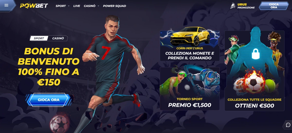 Powbet Casino Italia – interfaccia della piattaforma